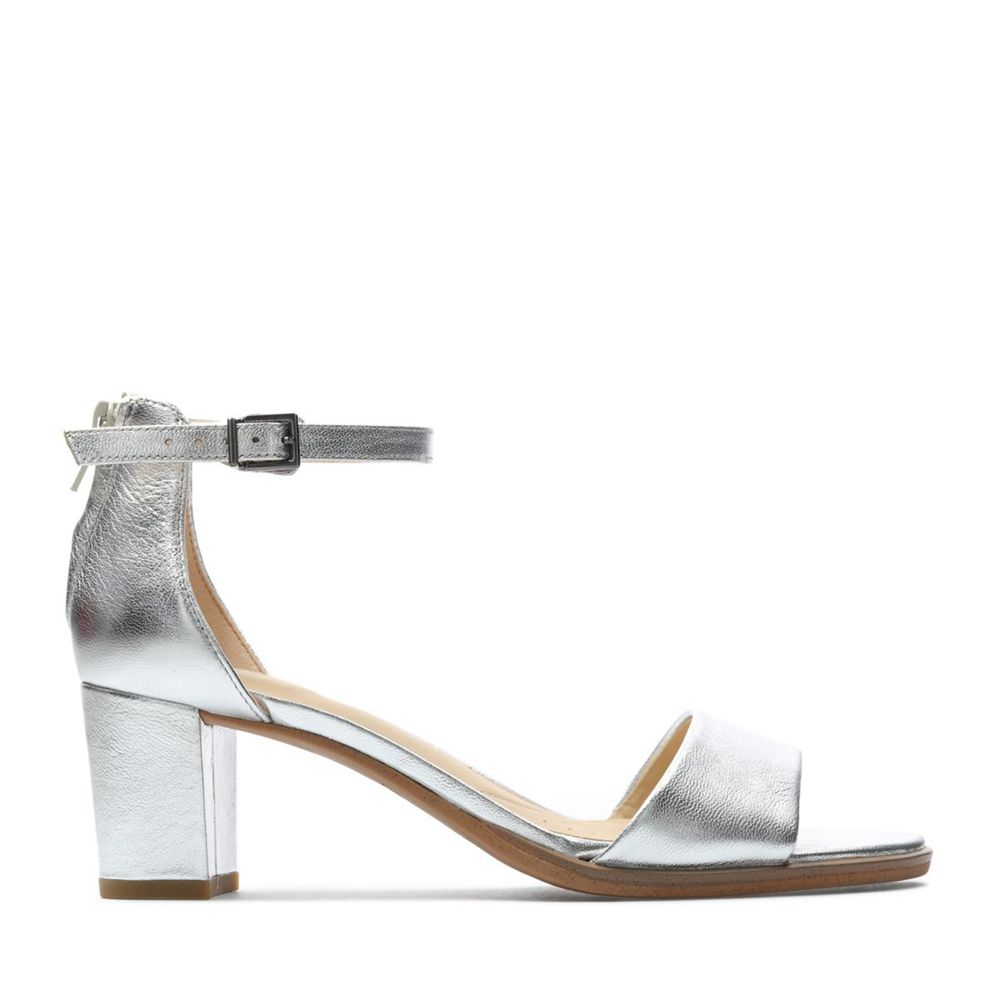 Sandalias discount plata mujer